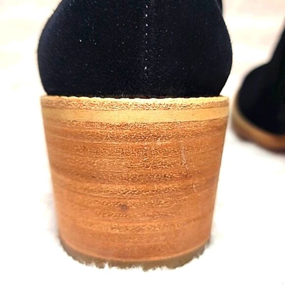 PAUL GREEN SANTE BLACK SUEDE BLOCK HEEL COWBOY BOOTIES SIZE 10 NWOB - Picture 9 of 16